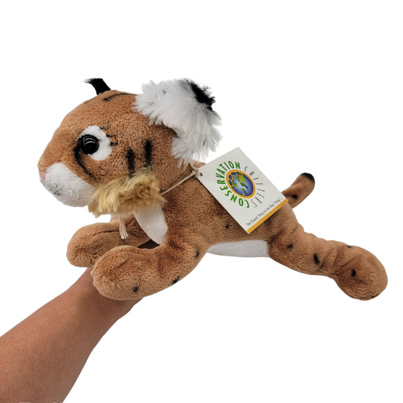 Wildlife Artists Conservation Critters Bobcat Cub Realistic 8" Stuffed Animal - Picture 4 of 9